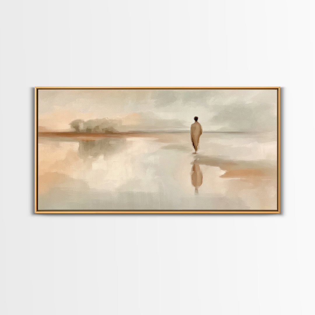 Gentle Spirit Trail | Framed Canvas Print | Christian Art Canvas | Christian Wall Art | Jesus Painting | Christian Gift Ideas | Christmas A