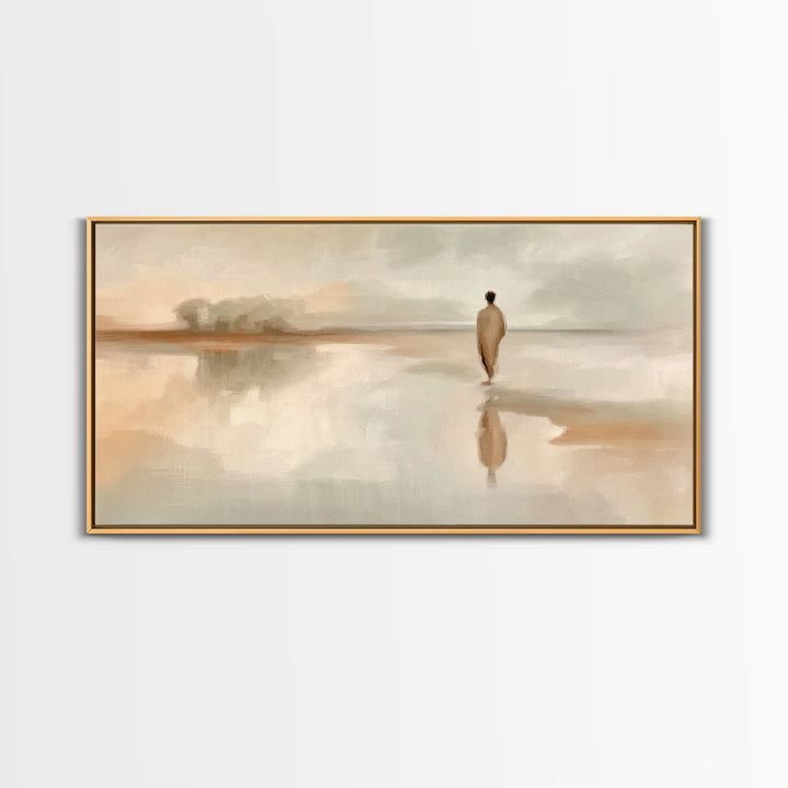 Gentle Spirit Trail | Framed Canvas Print | Christian Art Canvas | Christian Wall Art | Jesus Painting | Christian Gift Ideas | Christmas A