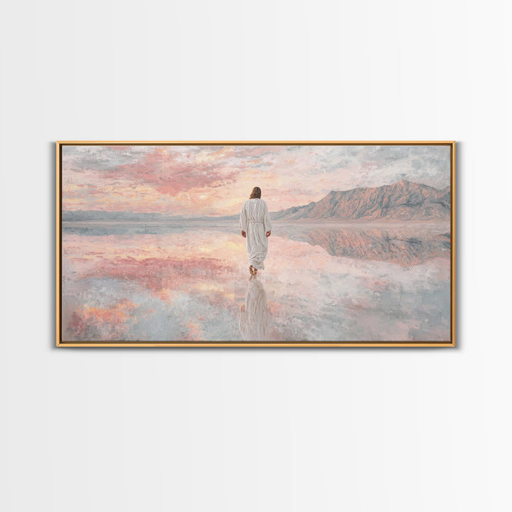 Twilight Grace Walk – Framed Canvas Print – Christian Wall Art – Christian Art Canvas – Jesus Painting – Christian Gift – Christian Christm