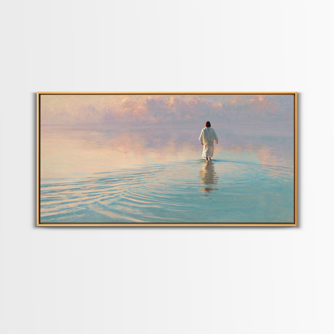 Dawn Of Mercy – Framed Canvas Print – Christian Wall Art – Christian Art Canvas – Jesus Painting – Christian Christmas Art – Christmas Art