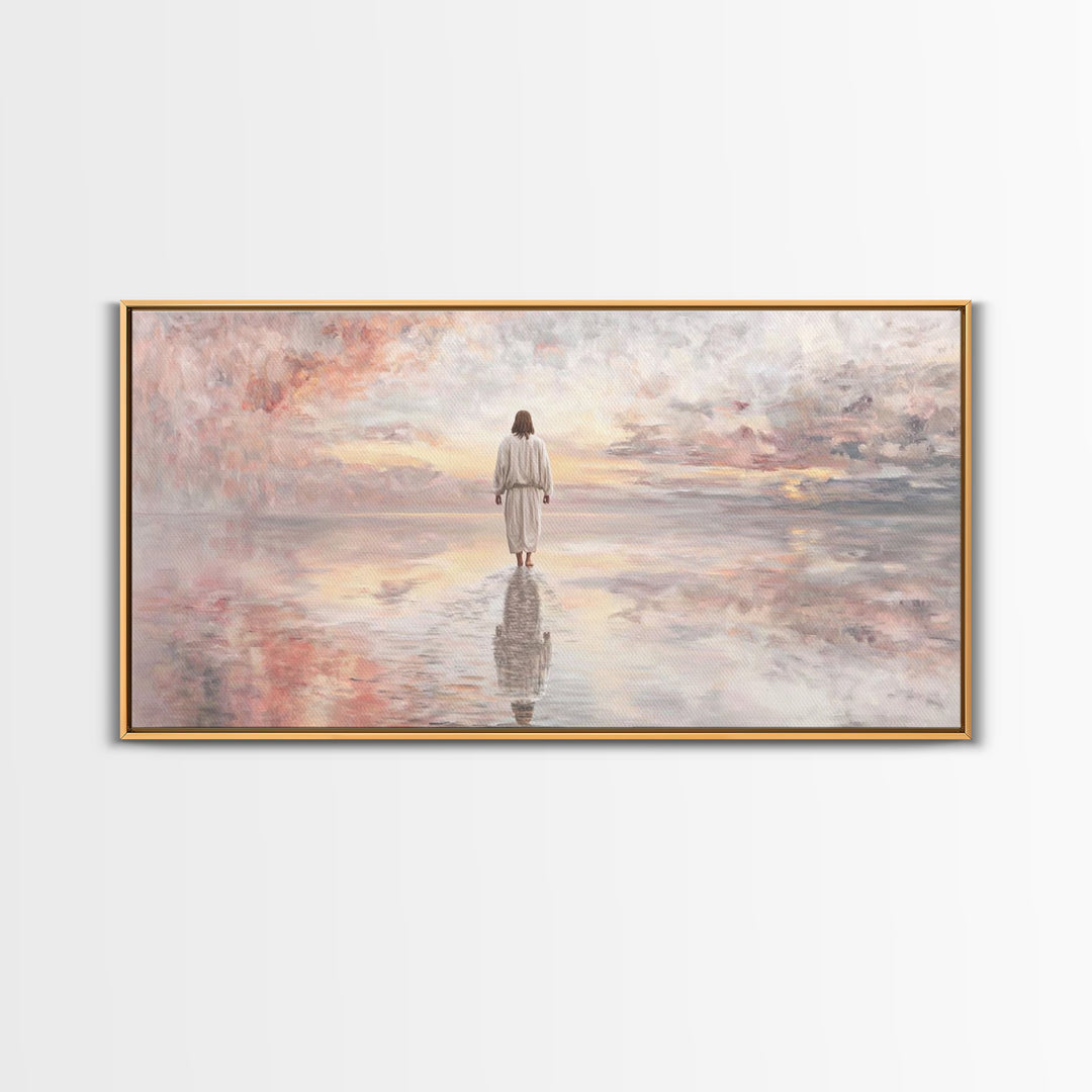 Pathway Of Hope – Framed Canvas Print – Jesus Painting – Christian Wall Art – Christian Christmas Art – Christian Art Canvas – Christmas Ar