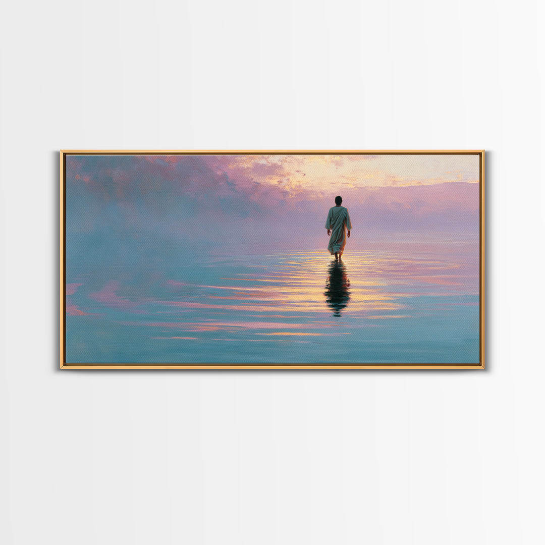 Fields Of Grace – Framed Canvas Print – Christian Wall Art – Christmas Art – Christian Art Canvas – Christian Christmas Art – Jesus Paintin
