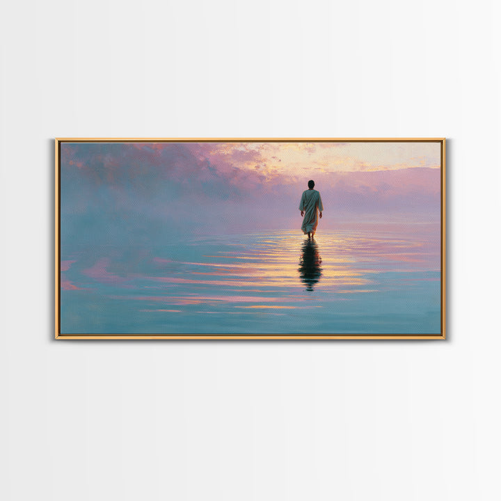 Fields Of Grace – Framed Canvas Print – Christian Wall Art – Christmas Art – Christian Art Canvas – Christian Christmas Art – Jesus Paintin