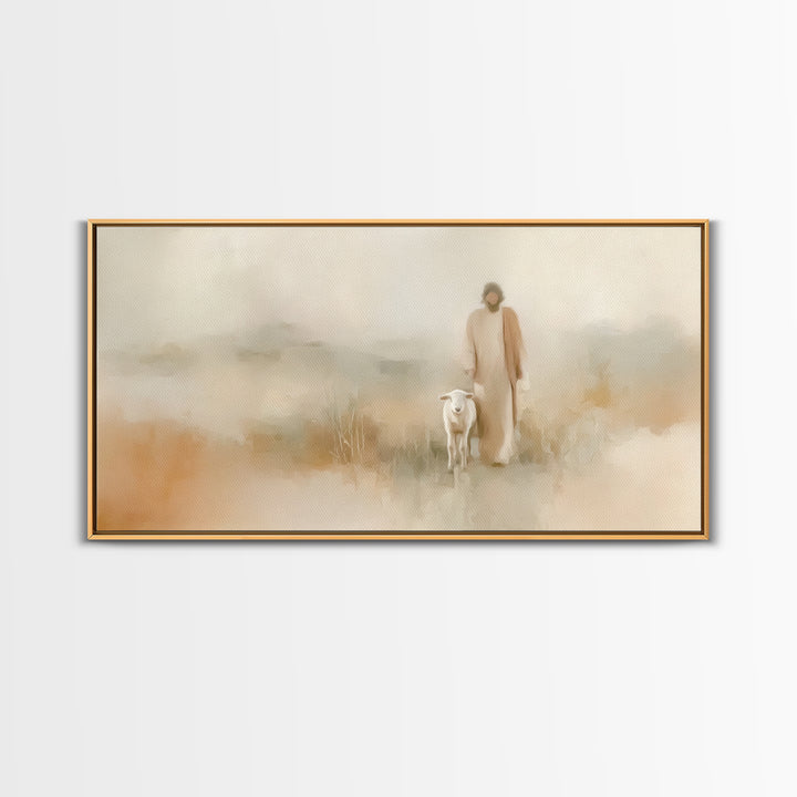 Morning Hope Walk – Framed Canvas Print – Christian Art Canvas – Jesus Christmas Art – Christian Paintings – Christian Wall Art – Grace