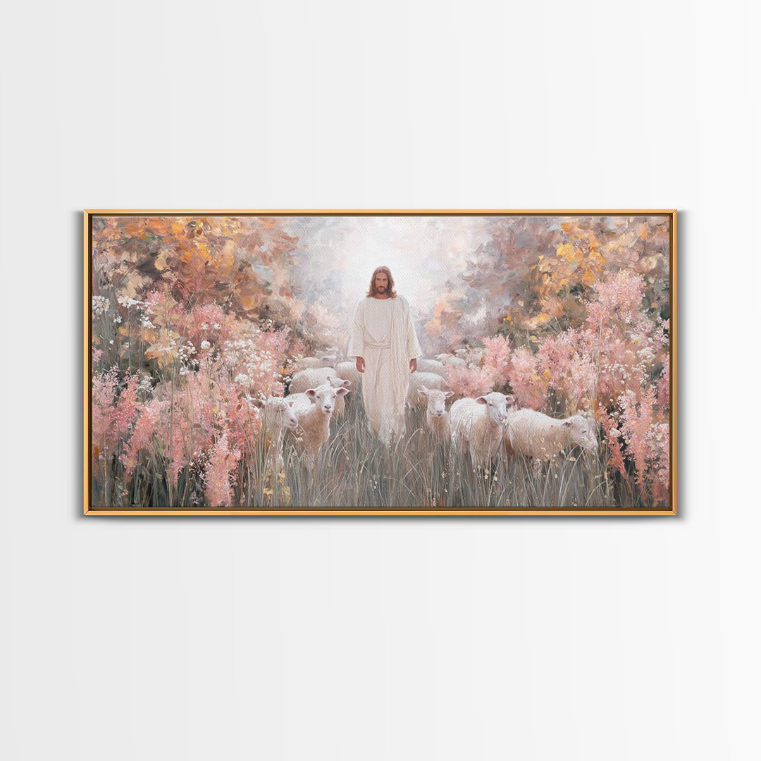 Garden Of Light – Framed Canvas Print – Christian Art Canvas – Christian Painting – Jesus Art Print – Christian Christmas Art – Christian D