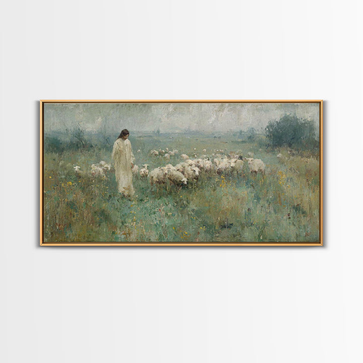 Fields Of Mercy, Framed Canvas Print, Christian Art Canvas, Christian Wall Art, Jesus Painting, Christian Art Print, Christian Gift, Christ