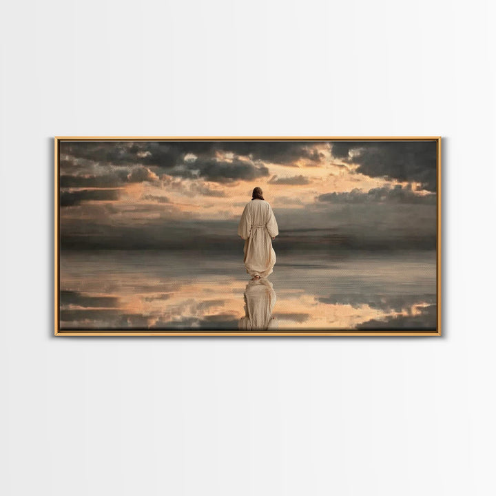 Desert Light – Framed Canvas Print – Christian Wall Art – Jesus Painting – Christian Art Canvas – Christmas Art – Holiday Art – Art