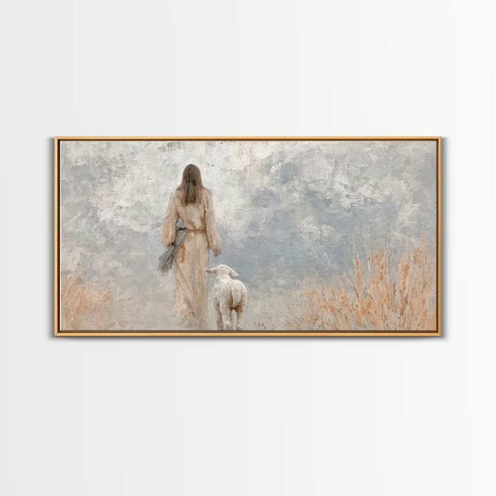 Shepherd's Road | Framed Canvas Print | Christian Art | Jesus Canvas Art | Christmas Wall Art | Christian Painting | Holiday Art