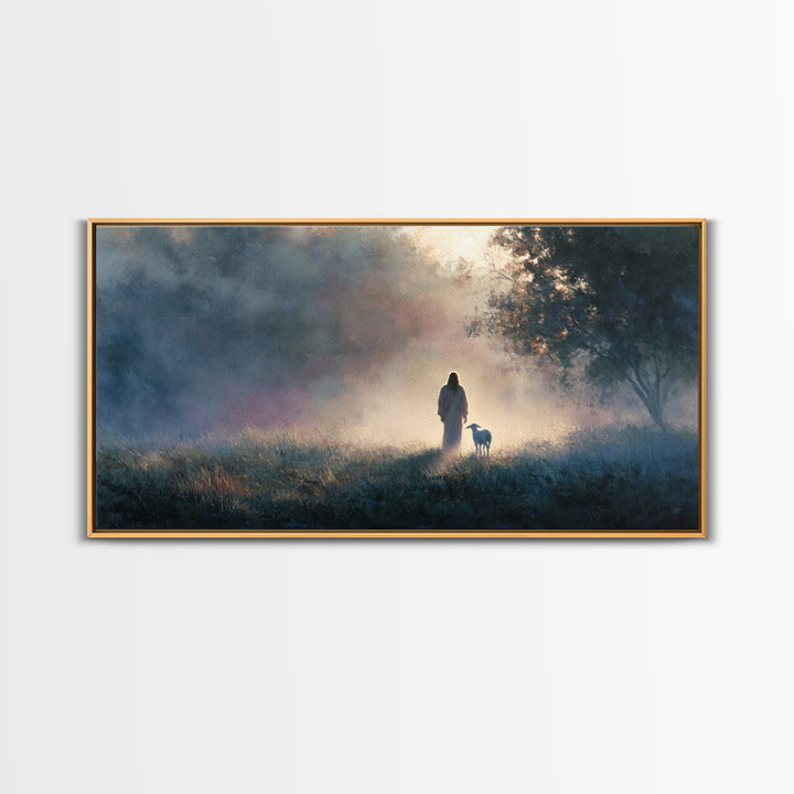 Dawn Of Grace | Framed Canvas Print | Christian Art | Christian Wall Art | Jesus Painting | Christian Christmas Art | Christian Canvas Art