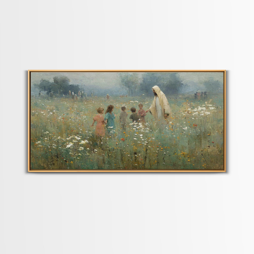 Children Of Light – Framed Canvas Print – Christian Wall Art – Christian Art Canvas – Jesus Painting – Christian Christmas Art – Christian