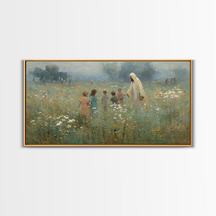 Children Of Light – Framed Canvas Print – Christian Wall Art – Christian Art Canvas – Jesus Painting – Christian Christmas Art – Christian