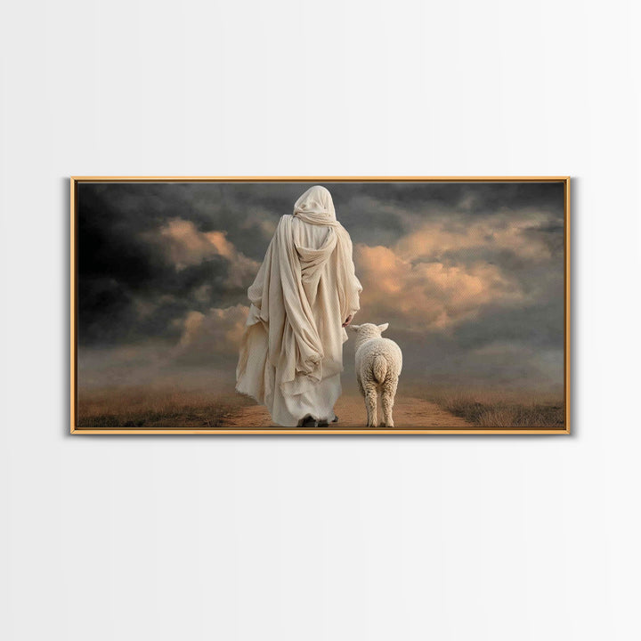 Stormless Guidance – Framed Canvas Print – Christian Wall Art – Jesus Painting – Christian Art Canvas – Christian Christmas Art – Large Chr