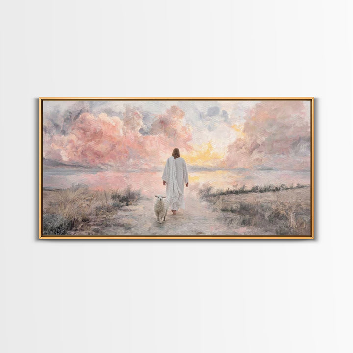 Radiant Dawn – Framed Canvas Print – Jesus Painting – Christian Christmas Art – Christian Art Canvas – Modern Christian Art – Christian Wal