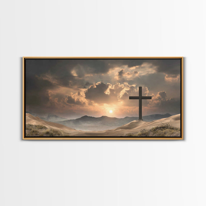 Valley Of Grace | Framed Canvas Print | Christian Art Canvas | Christian Wall Art | Moody Christian Art | Christian Painting | Christian Gi