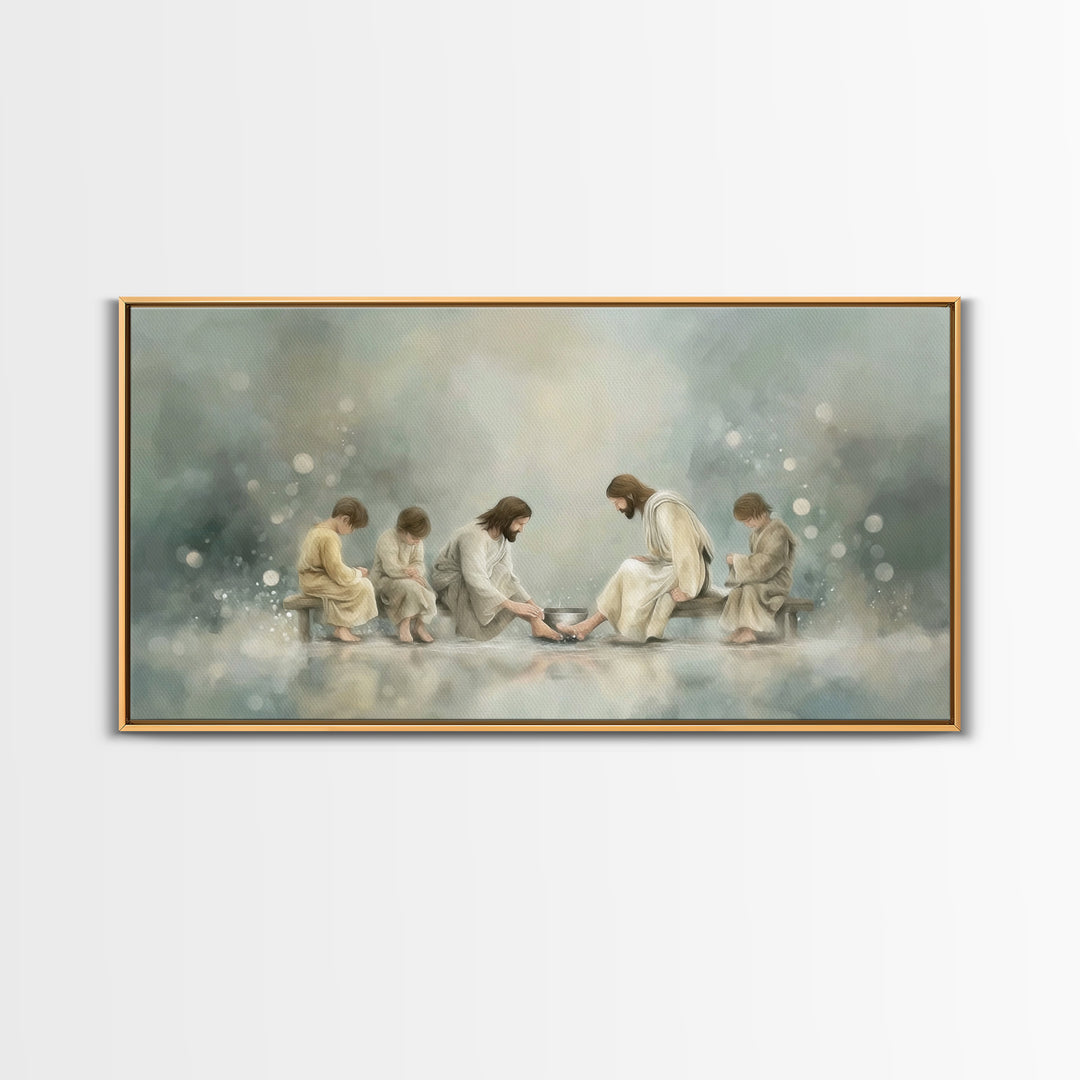 Servant Of Grace – Framed Canvas Print – Christian Wall Art – Jesus Painting – Christian Art Work – Modern Christian Art – Christian Decor