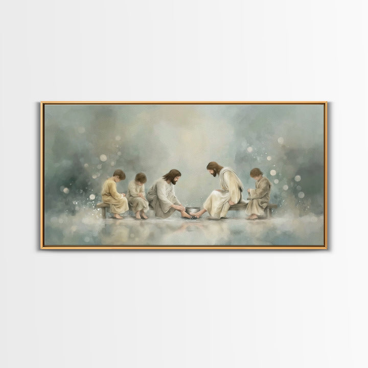 Servant Of Grace – Framed Canvas Print – Christian Wall Art – Jesus Painting – Christian Art Work – Modern Christian Art – Christian Decor