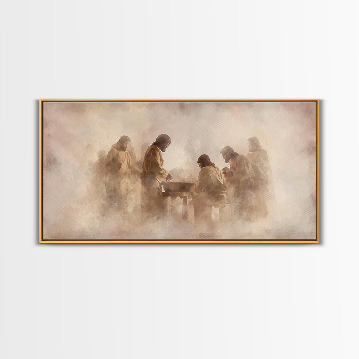 Upper Room Light – Framed Canvas Print – Christian Wall Art – Jesus Painting – Christian Art Canvas – Christian Decorations – Modern Christ