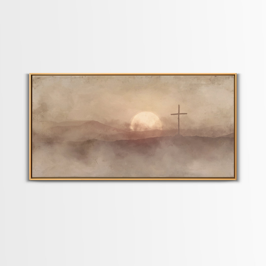 Desert Redemption, Framed Canvas Print, Christian Wall Art, Christian Art Canvas, Christian Art Work, Modern Christian Painting, Christian