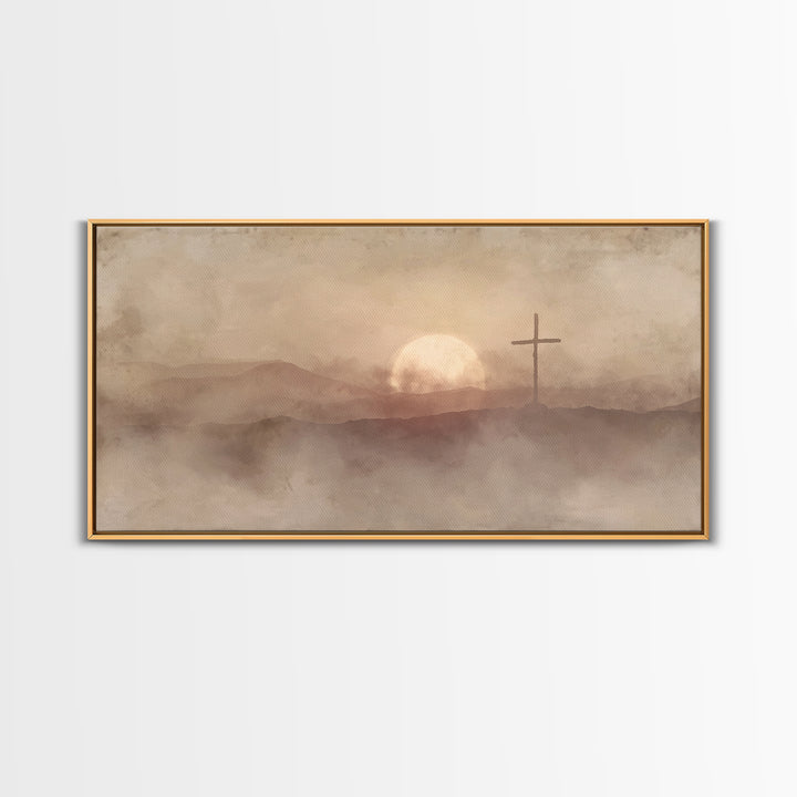 Desert Redemption, Framed Canvas Print, Christian Wall Art, Christian Art Canvas, Christian Art Work, Modern Christian Painting, Christian