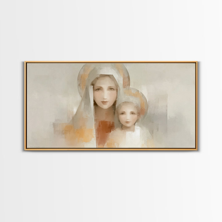 Sacred Reflection – Framed Canvas Print – Jesus Wall Art – Christian Art Canvas – Christian Decor for Home – Subtle Christian Paintings – C