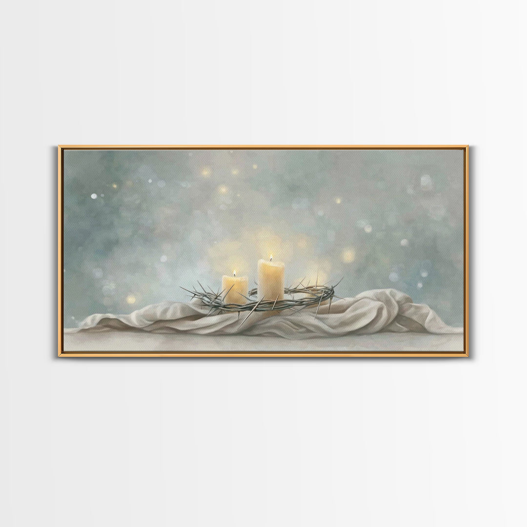 Sunset Of Mercy – Framed Canvas Print – Christian Wall Art – Christian Art Print – Subtle Christian Art – Christian Gift – Christian Christ
