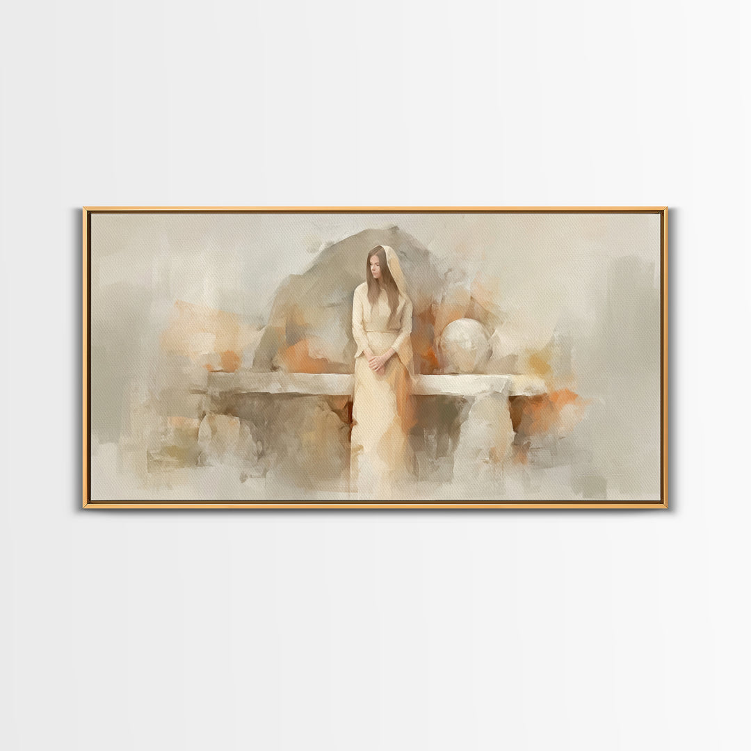 Faithful Hope – Framed Canvas Print – Christian Art Canvas – Christian Wall Art – Christmas Art – Jesus Painting – Large Christian Art