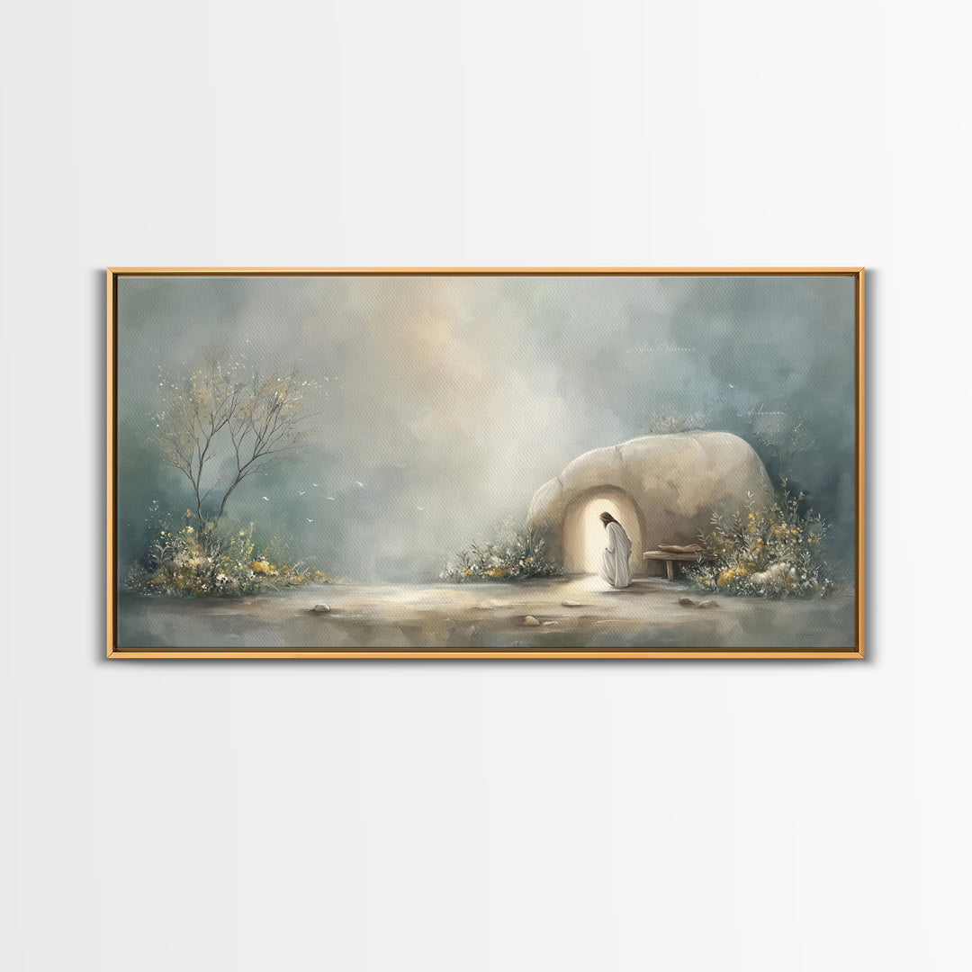 Morning Reverence – Framed Canvas Print – Large Christian Art – Jesus Painting – Christian Wall Art – Christian Art Canvas – Christmas Art