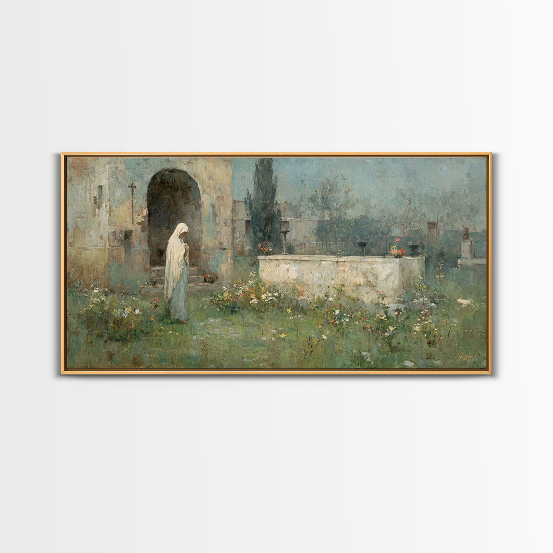 Eternal Bloom – Framed Canvas Print – Christian Wall Art – Large Christian Art – Christmas Art – Christian Art Canvas – Jesus Painting