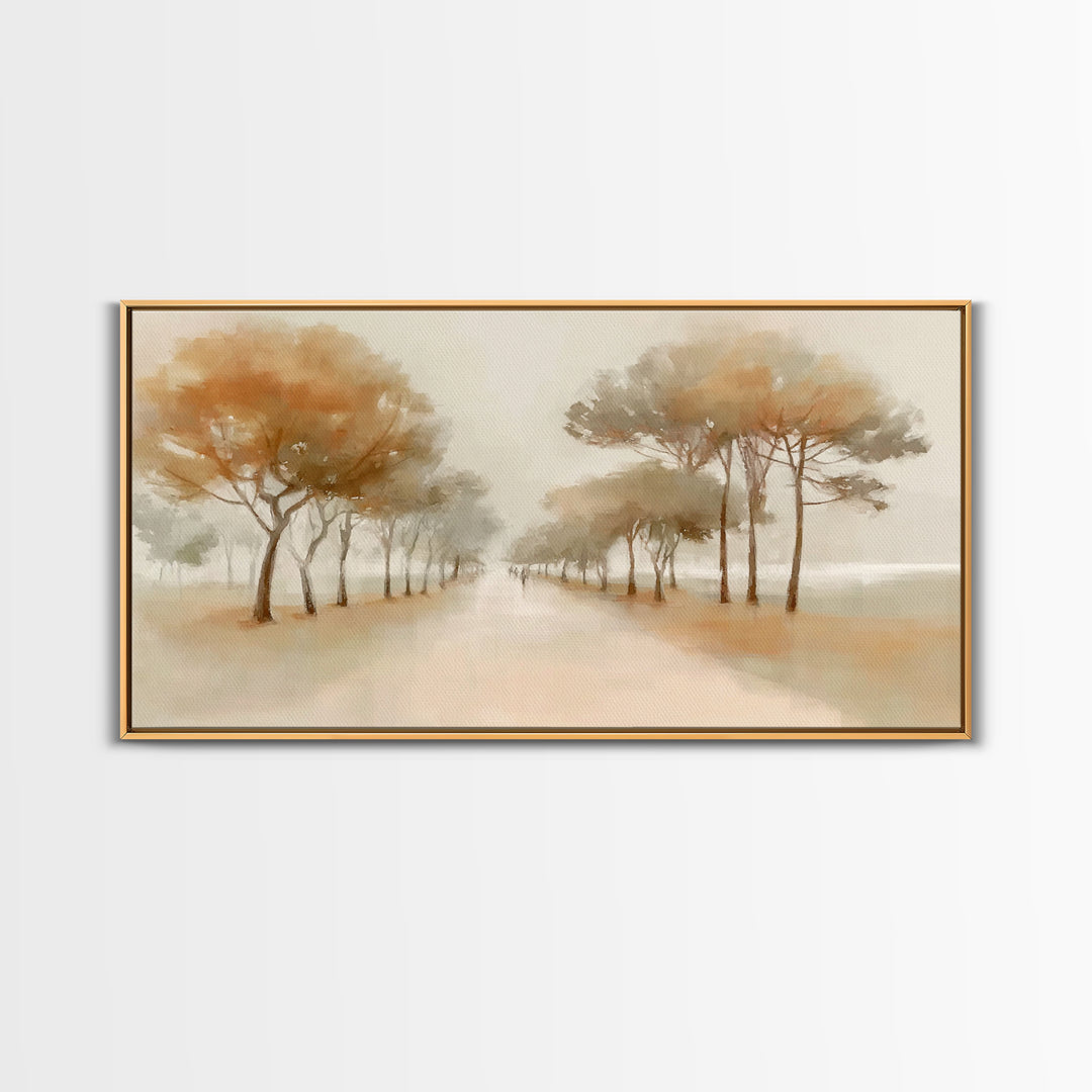 Autumn Walk Light – Framed Canvas Print – Christian Wall Art – Christian Art Canvas – Subtle Christian Art – Christian Gift Ideas