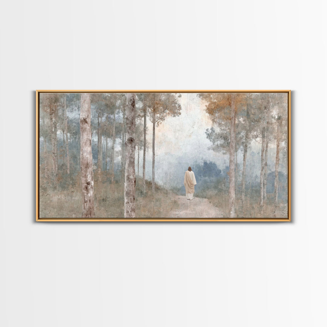 Path Of Mercy – Framed Canvas Print – Christian Wall Art – Christian Art Canvas – Jesus Painting – Subtle Christian Art – Christmas Art