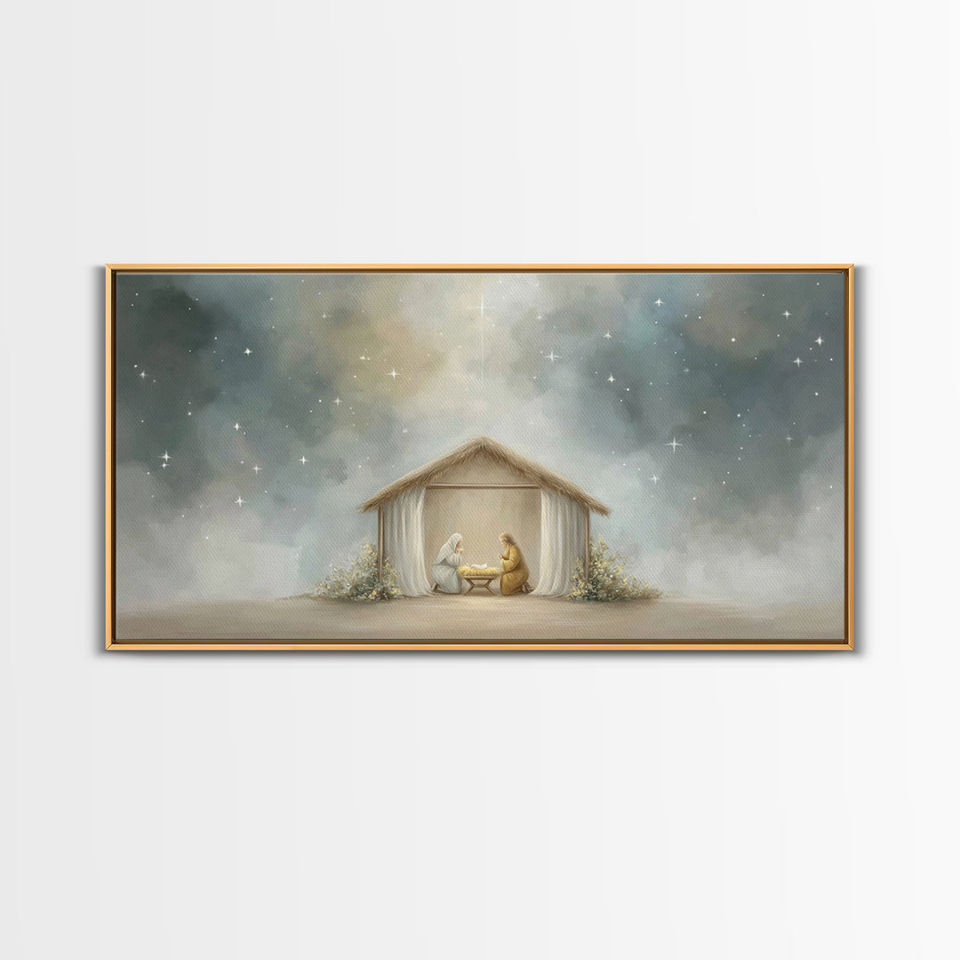 Autumn Grace Walk – Framed Canvas Print – Christian Wall Art – Christian Art Canvas – Subtle Christian Art – Jesus Painting – Art Print