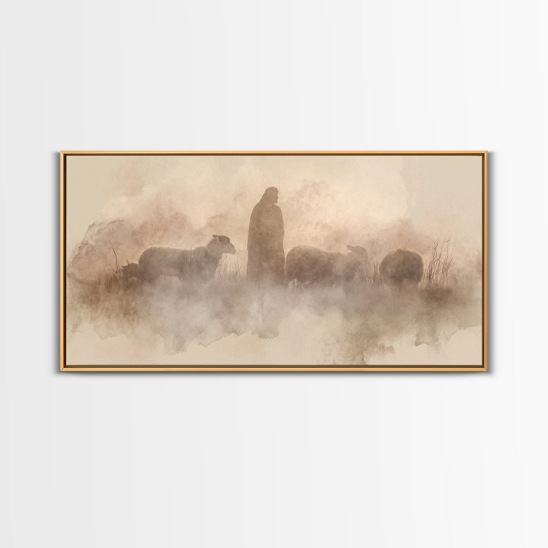 Dawn Of Grace – Framed Canvas Print – Christian Art Canvas – Jesus Painting – Christian Decorations – Christian Wall Art – Christmas Art
