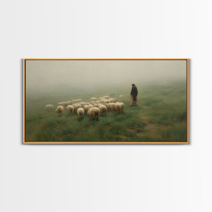 Harvest Of Faith, Framed Canvas Print, Christian Wall Art, Jesus Painting, Christian Art Canvas, Christian Christmas Art, Christian Gift