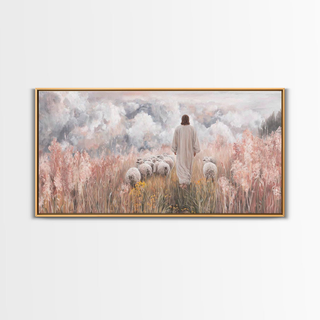 Clouds Of Promise – Framed Canvas Print – Christian Art Canvas – Jesus Painting – Christian Wall Art – Christian Gift Ideas – Christmas Art