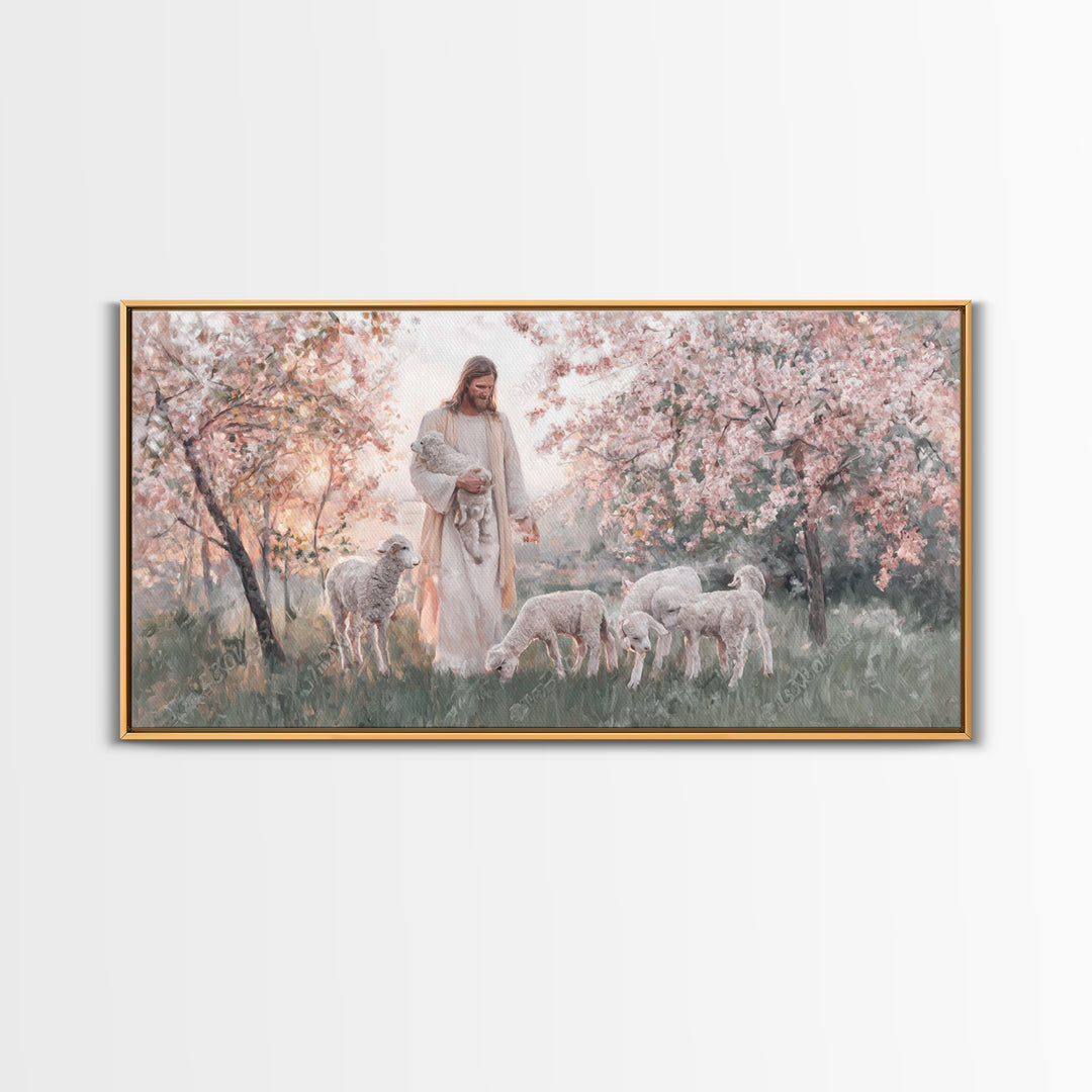 Blossom Covenant | Framed Canvas Print | Christian Christmas Art | Jesus Wall Art | Christian Art Gift | Subtle Christian Art