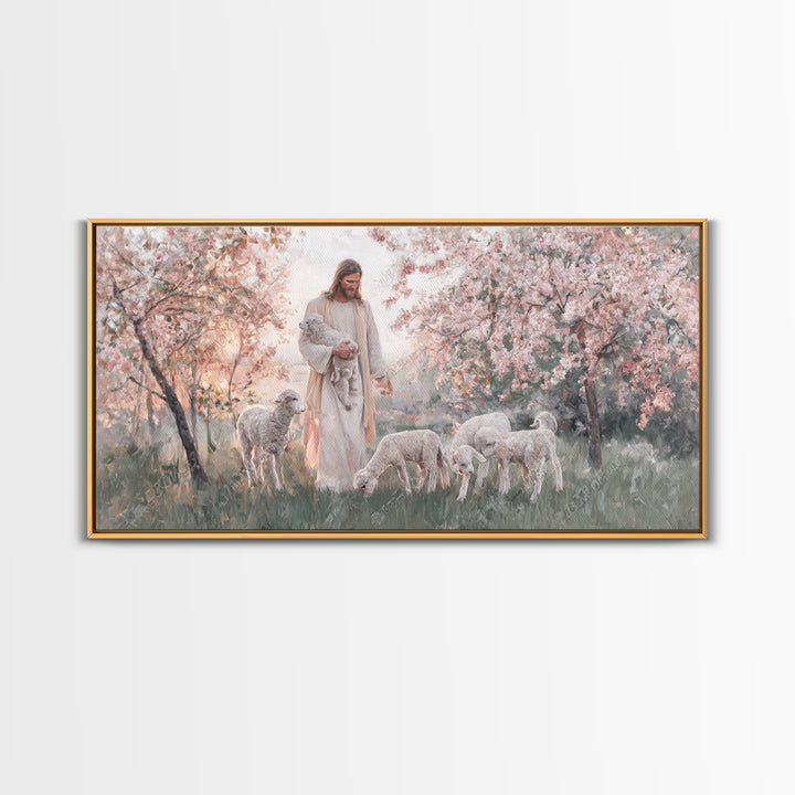 Blossom Covenant | Framed Canvas Print | Christian Christmas Art | Jesus Wall Art | Christian Art Gift | Subtle Christian Art