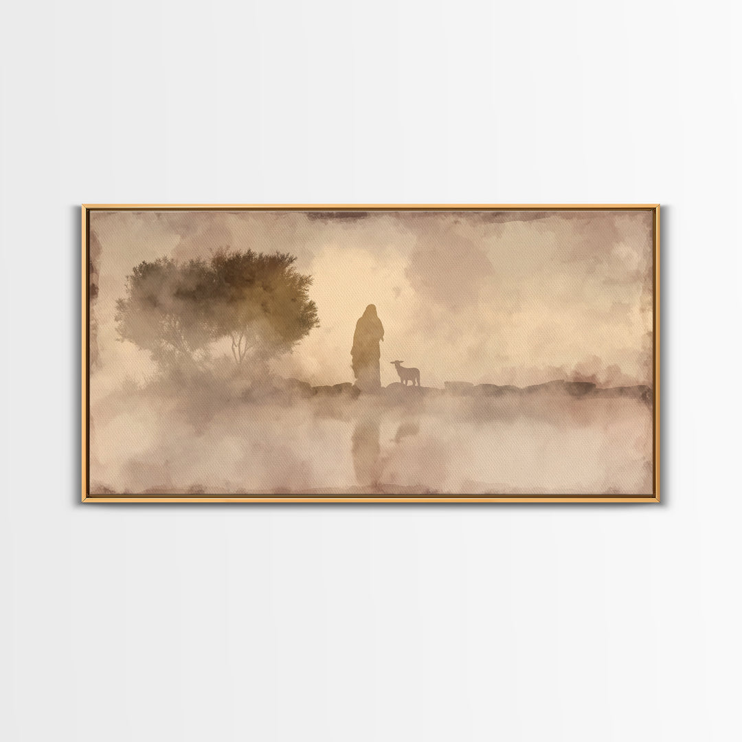 Divine Journey | Framed Canvas Print | Christian Art Canvas | Christian Wall Art | Jesus Painting | Subtle Christian Art | Christian Decor