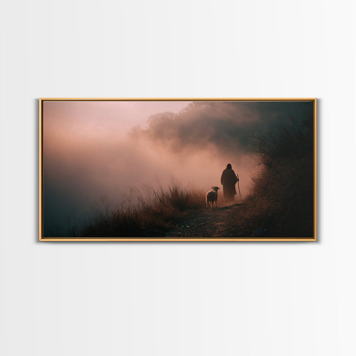 Dawn Of Mercy, Framed Canvas Print, Christian Art Canvas, Jesus Painting, Christian Wall Art, Moody Christian Art, Christian Decor
