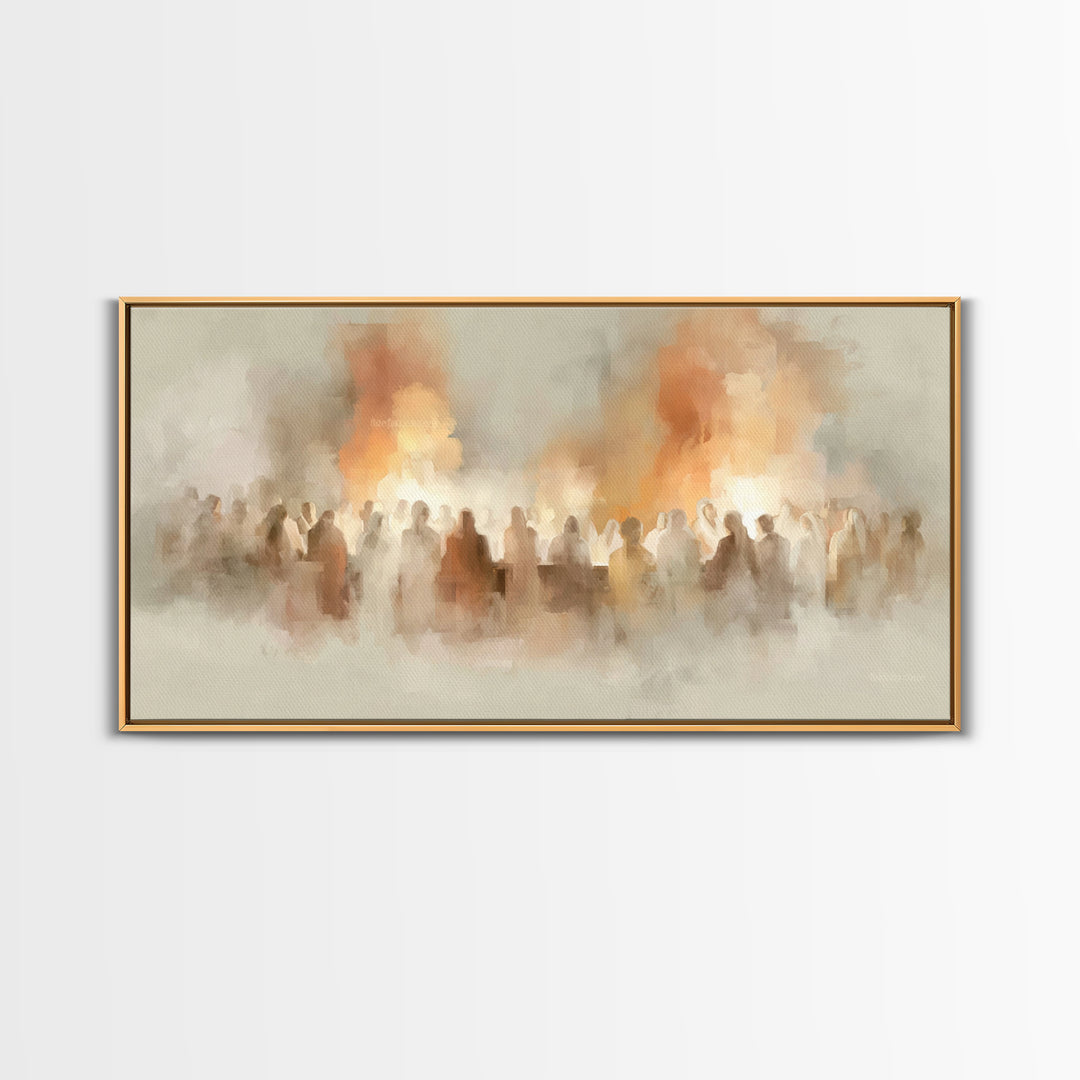 Gathered Glory – Framed Canvas Print – Christian Art Canvas – Christian Wall Art – Modern Christian Art – Christian Decorations – Christmas