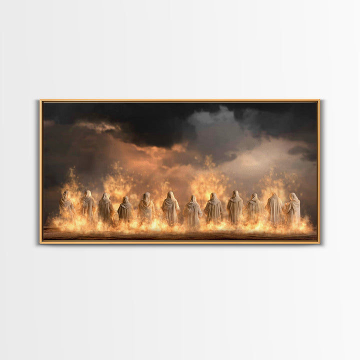 Dawn Of Reverence | Framed Canvas Print | Christian Wall Art | Jesus Painting | Christian Art Print | Christmas Art Work