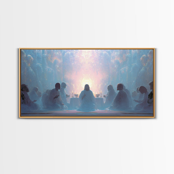 Celestial Feast | Framed Canvas Print | Christian Wall Art | Christian Art Canvas | Jesus Painting | Christmas Art Work