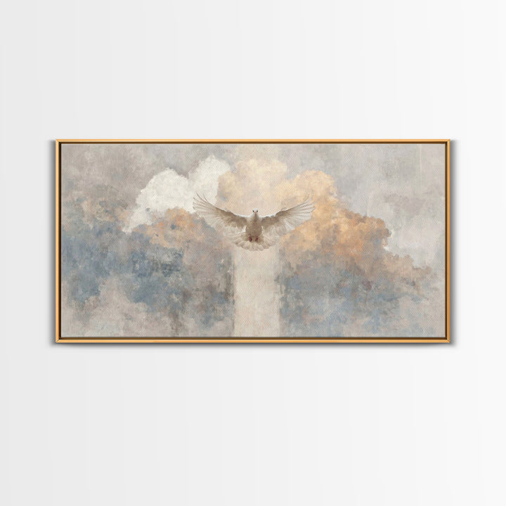 Heavenly Flight | Framed Canvas Print | Christian Art Canvas | Subtle Christian Art | Christian Decorations | Christian Gift