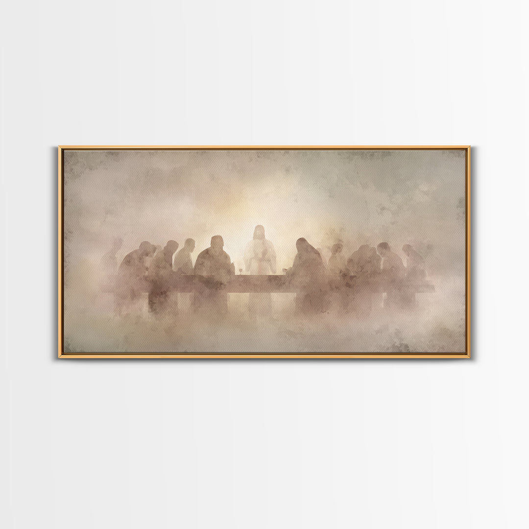 Last Supper Reverence – Framed Canvas Print – Christian Wall Art – Christian Art Canvas – Jesus Painting – Christian Christmas Art – Christ