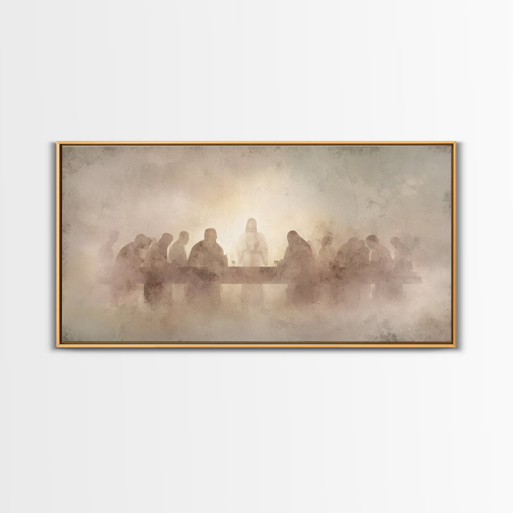 Last Supper Reverence – Framed Canvas Print – Christian Wall Art – Christian Art Canvas – Jesus Painting – Christian Christmas Art – Christ
