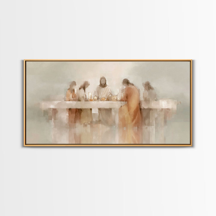 Table Of Grace – Framed Canvas Print – Christian Art Canvas – Jesus Painting – Christian Wall Art – Christian Decor – Christmas Art