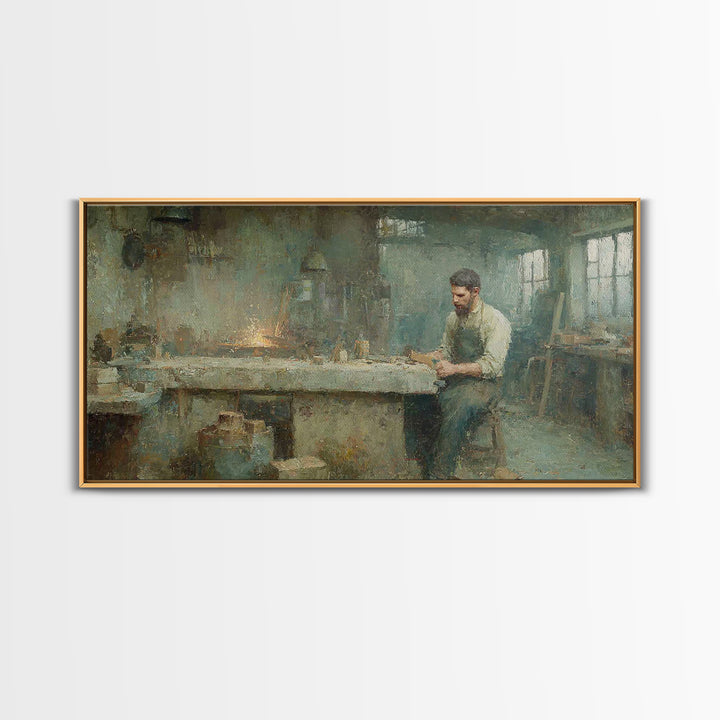Quiet Labor Grace – Framed Canvas Print – Christian Wall Art – Christian Art Canvas – Christian Decor – Christian Gift – Jesus Painting