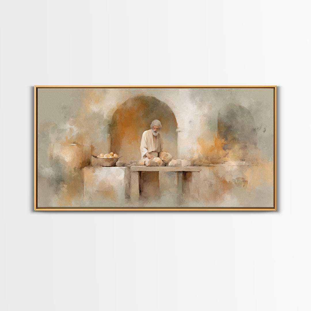 Sanctuary Of Work – Framed Canvas Print – Christian Wall Art – Christian Art Canvas – Christian Decor – Jesus Painting – Christian Art