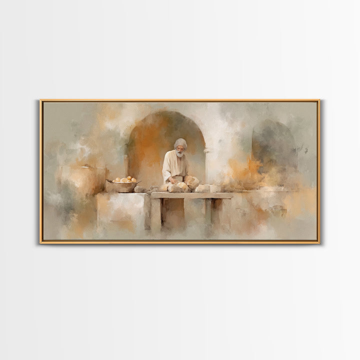 Sanctuary Of Work – Framed Canvas Print – Christian Wall Art – Christian Art Canvas – Christian Decor – Jesus Painting – Christian Art