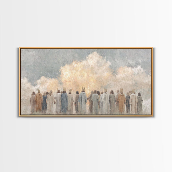 Crowns Of Glory – Framed Canvas Print – Christian Wall Art – Christian Art Print – Subtle Christian Art – Modern Christian Painting – Chris