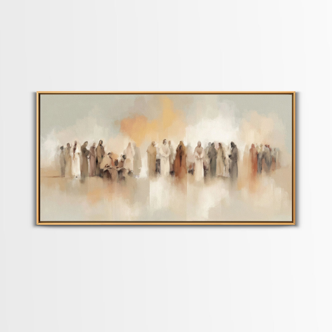 Sacred Communion – Framed Canvas Print – Christian Art Canvas – Minimalist Christian Art – Christian Wall Art – Modern Christian Art – Chri